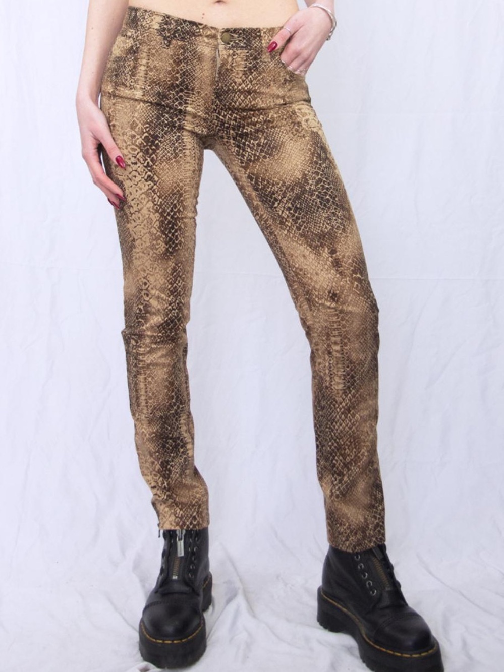 Ralph Lauren Snake Print Skinny Ankle Pant size US 10